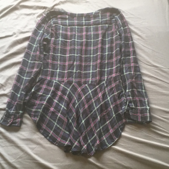 Lucky Brand Girlfriend Plaid Shirt, Size XS - Picture 4 of 7